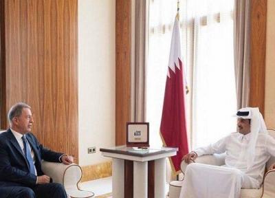وزیر دفاع ترکیه با امیر قطر ملاقات و مصاحبه کرد