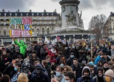 اعتراضات گسترده در فرانسه علیه قانون جنجالی و محدودیت های کرونایی