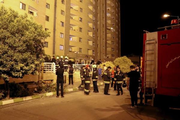 آتش سوزی ساختمان 9 طبقه در کرمانشاه